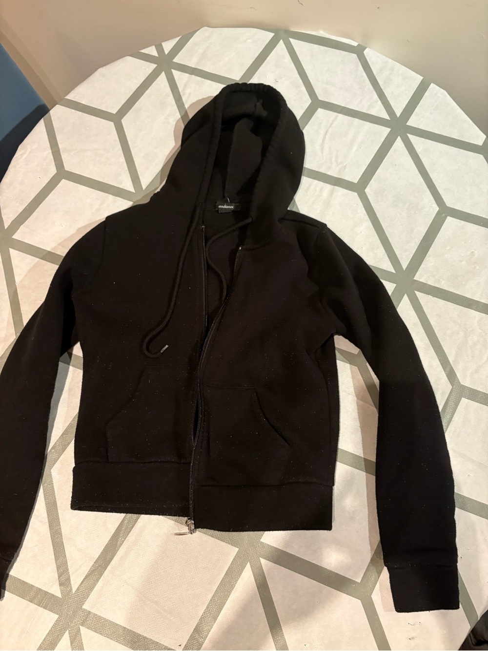 3/15$ Ambiance Black Fleece Zip Hoodie